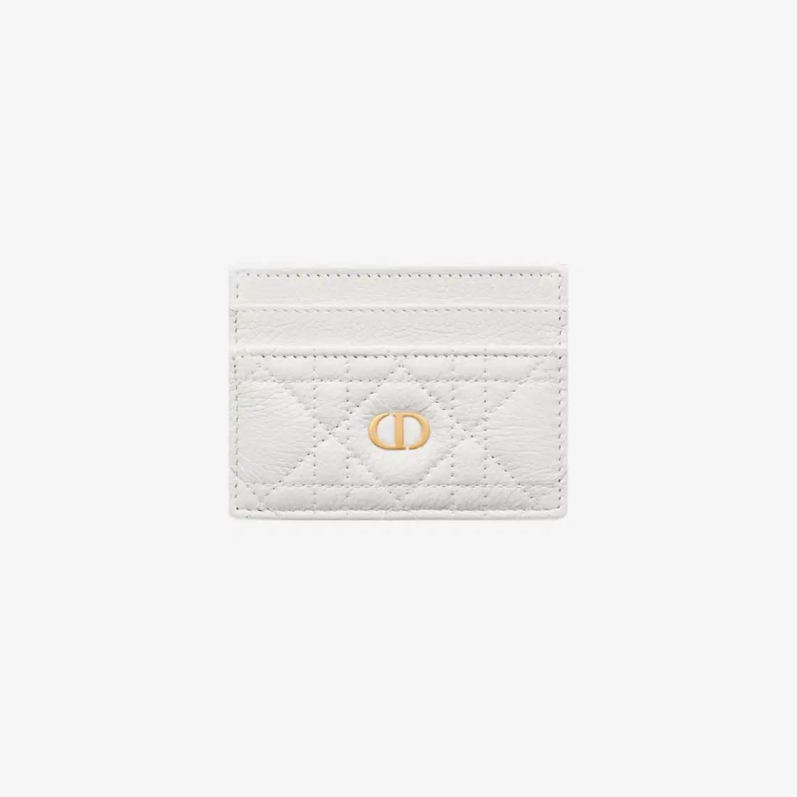 Dior Dior Caro Five Slot Card Holder Supple Cannage Calfskin Latte
