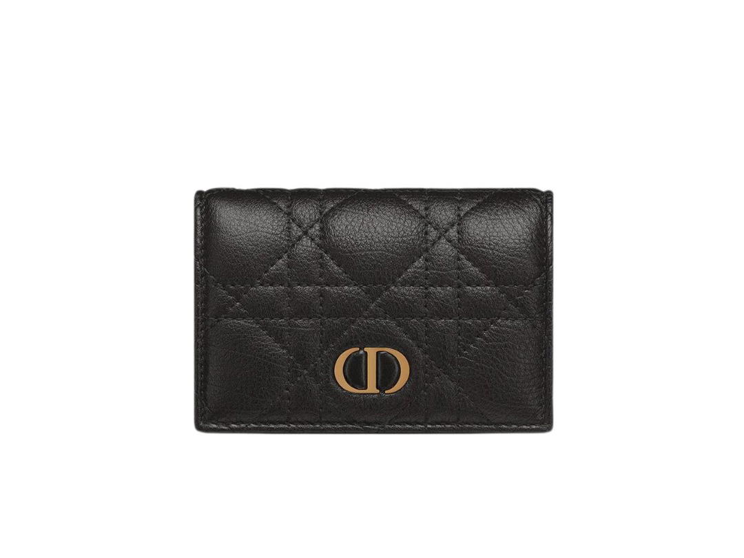 Dior Dior Caro XS Wallet Black Supple Cannage Calfskin