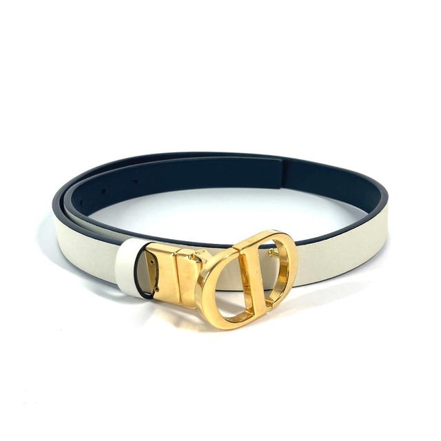 Dior Dior CD buckle Accessories belt Leather White/GoldHardware - view 2