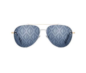 Buy Dior CD Diamond A1U In Blue Mirrored Pilot Sunglasses with CD Diamond Motif With Gold And Silver-Finish Metal Frame at Sasom – Authentic and Ready to Ship