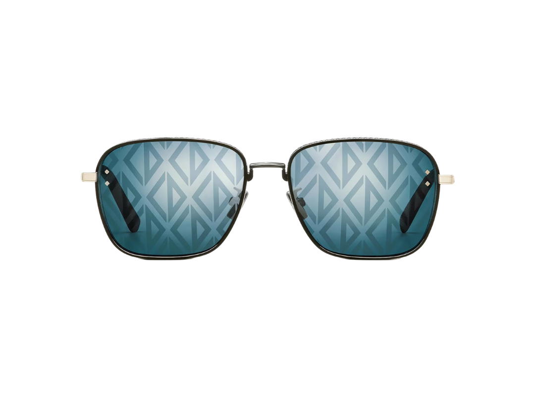 Dior Dior CD Diamond S4U In Blue Mirrored Square Sunglasses with CD Diamond Motif
