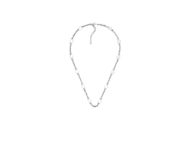 Dior Dior CD Diamond Thin Chain Link Necklace In CD Diamond Signature Silver-Finish Brass And Black Resin - view 4