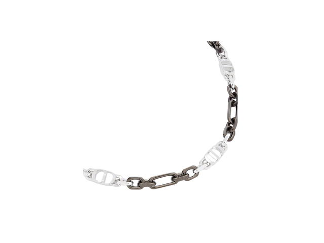 Dior Dior CD Icon Chain Link Necklace In Ruthenium And Silver-Finish Brass - view 2