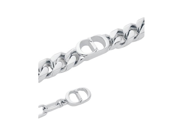 Dior Dior CD Icon Thin Chain Link Bracelet In Silver-Finish Brass - view 2