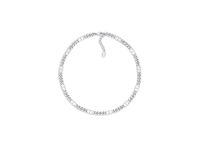 Dior Dior CD Icon Thin Chain Link Necklace In Silver-Finish Brass - view 1