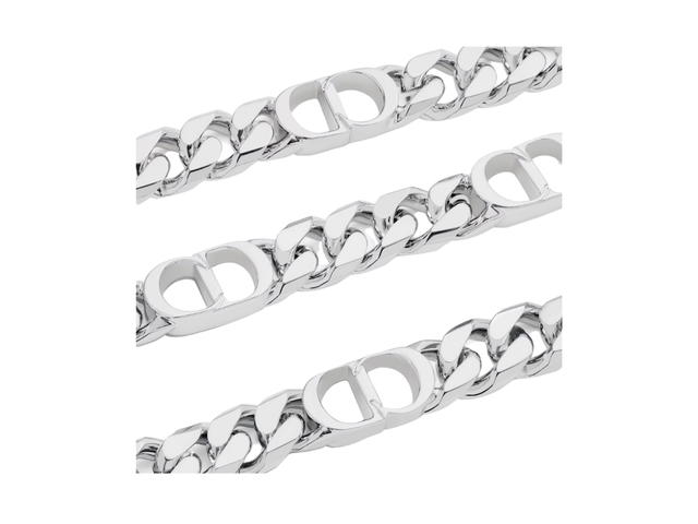 Dior Dior CD Icon Thin Chain Link Necklace In Silver-Finish Brass - view 2