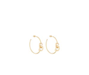 Buy Dior CD Lock Earrings In Hoop Gold-Finish Metal And Silver-Tone Crystals at Sasom – Authentic and Ready to Ship