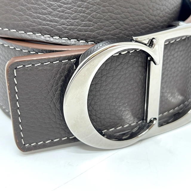 Dior Dior CD logo buckle Belts, Accessories, Small Items belt Leather Brown/Black - view 4