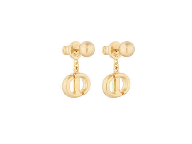 Dior Dior CD Navy Earrings In Gold-Finish Metal - view 2