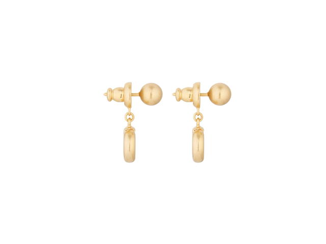 Dior Dior CD Navy Earrings In Gold-Finish Metal - view 3