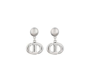 Buy Dior CD Navy Earrings In Silver-Finish Metal at Sasom – Authentic and Ready to Ship