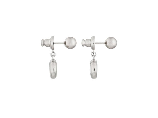 Dior Dior CD Navy Earrings In Silver-Finish Metal - view 2