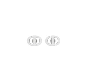 Buy Dior CD Navy Stud Earrings In Silver-Finish Metal at Sasom – Authentic and Ready to Ship