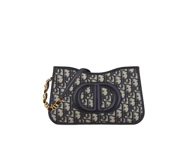 Dior Dior CD Signature Hobo Mini Bag In Blue Dior Oblique Jacquard - view 1