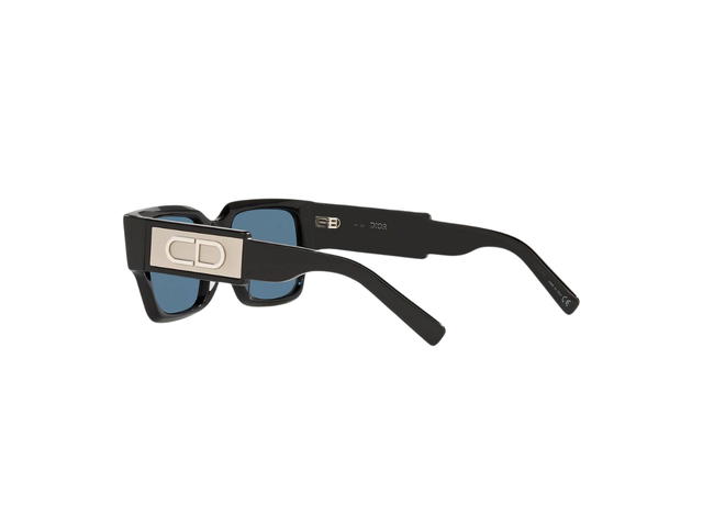 Dior Dior CD SU In Black Square Sunglasses With Gold Malachite Finishing - view 4