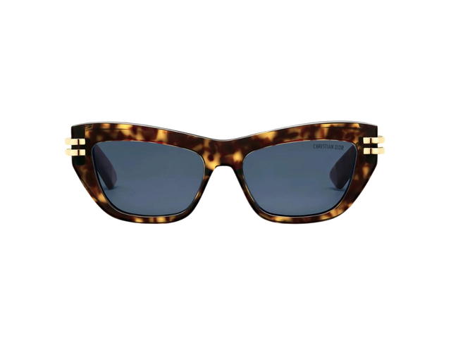 Dior Dior CDior B2U In Havana Butterfly Sunglasses Acetate Frame With Blue Lenses - view 1