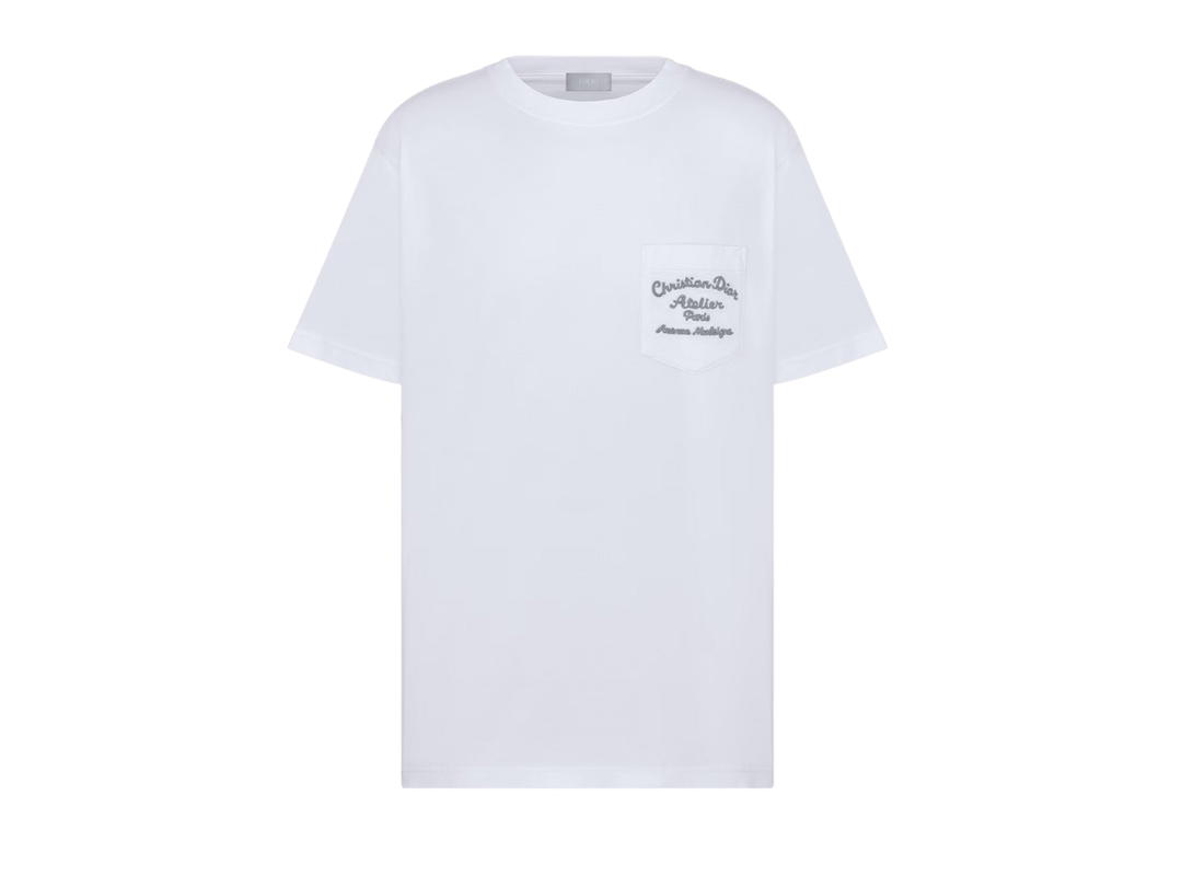 Dior Dior Christian Dior Atelier' T-Shirt Relaxed Fit White Cotton Jersey
