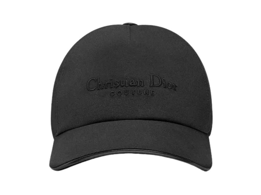 Dior Dior Christian Dior Couture Baseball Cap Black Cotton Canvas