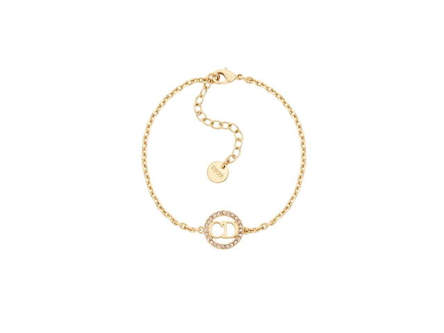 Dior Dior Clair D Lune Bracelet In Gold-Finish Metal And Pink Crystals - view 1