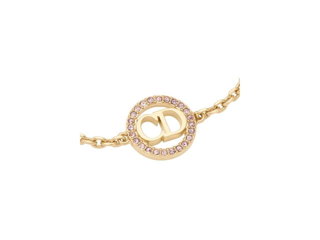 Dior Dior Clair D Lune Bracelet In Gold-Finish Metal And Pink Crystals - view 2