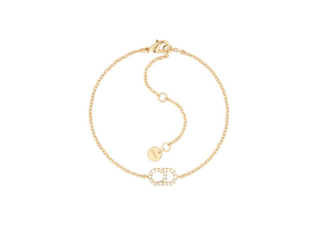 Dior Dior Clair D Lune Bracelet In Gold-Finish Metal With White Crystals - view 1