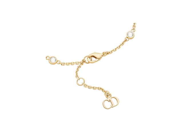 Dior Dior Clair D Lune Bracelet In Gold-Finish Metal With White Resin Pearls And White Crystals - view 3