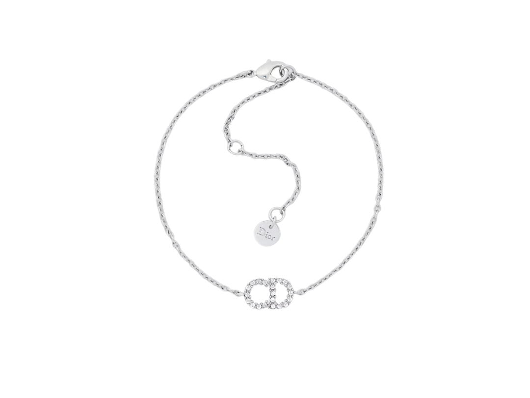 Dior Dior Clair D Lune Bracelet In Silver-Finish Metal With White Crystals