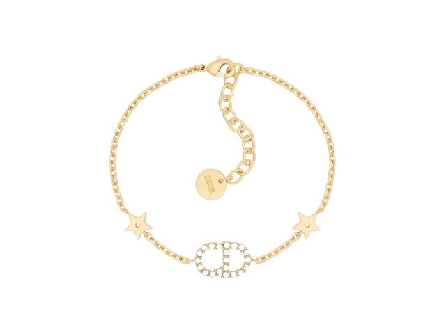 Dior Dior Clair D Lune Bracelet Set In Gold-Finish Metal And White Crystals - view 2