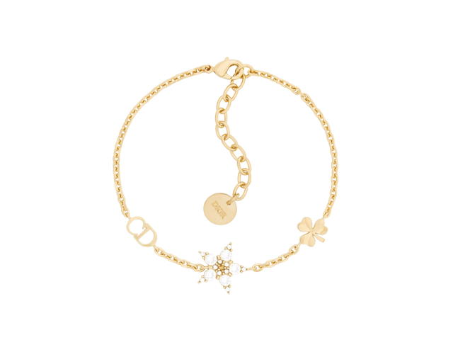 Dior Dior Clair D Lune Bracelet Set In Gold-Finish Metal And White Crystals - view 3