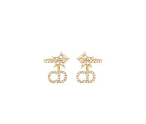 Buy Dior Clair D Lune Earrings Gold-Finish Metal And White Crystals at Sasom – Authentic and Ready to Ship