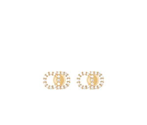 Buy Dior Clair D Lune Earrings In Gold-Finish Metal With White Crystals at Sasom – Authentic and Ready to Ship