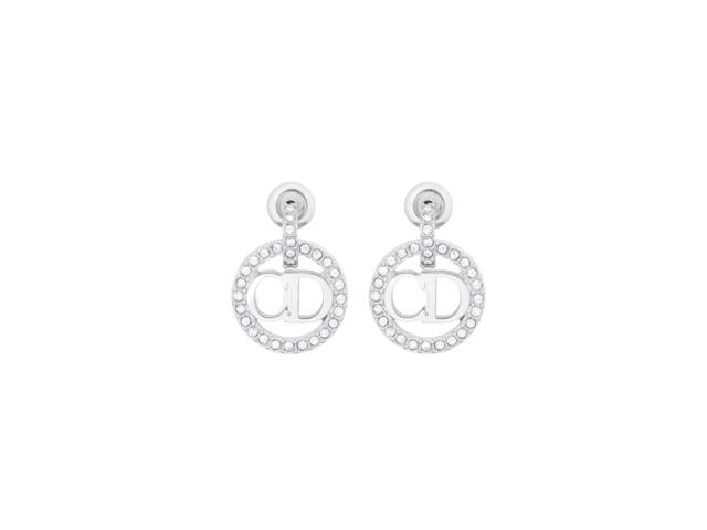Dior Dior Clair D Lune Earrings In Silver-Finish Metal With Silver-Tone Crystals - view 1