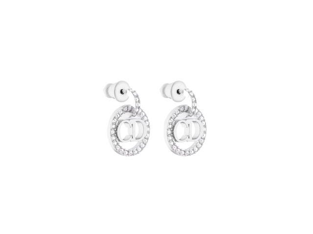 Dior Dior Clair D Lune Earrings In Silver-Finish Metal With Silver-Tone Crystals - view 3