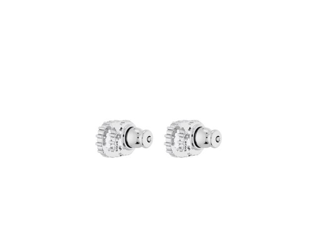 Dior Dior Clair D Lune Earrings In Silver-Finish Metal With White Crystals - view 3