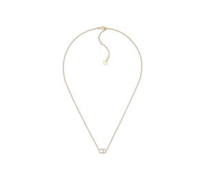 Dior Clair D Lune Necklace In Gold-Finish Metal And White Crystals