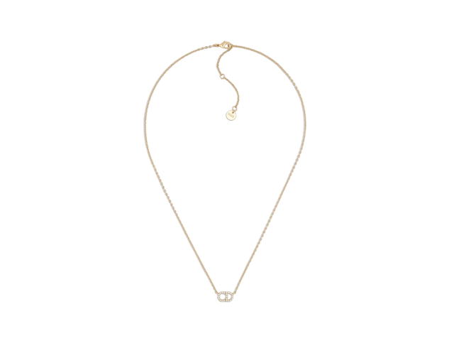 Dior Dior Clair D Lune Necklace In Gold-Finish Metal And White Crystals - view 1