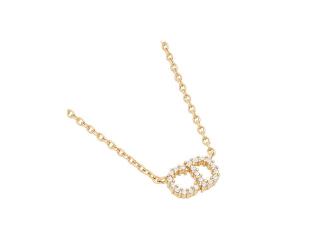 Dior Dior Clair D Lune Necklace In Gold-Finish Metal And White Crystals - view 2