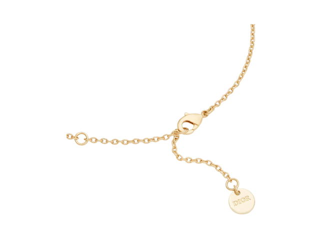 Dior Dior Clair D Lune Necklace In Gold-Finish Metal And White Crystals - view 3