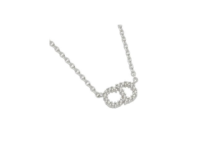 Dior Dior Clair D Lune Necklace In Silver-Finish Metal With White Crystals - view 2