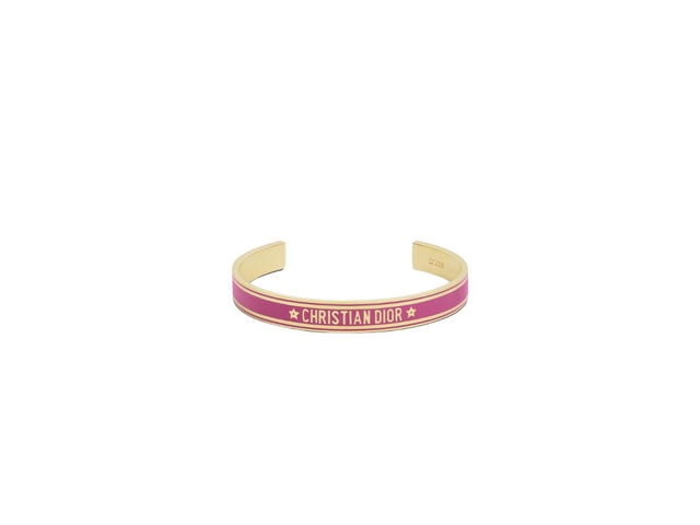 Dior Dior Code Bangle In Gold-Finish Metal And Rani Pink Lacquer - view 1