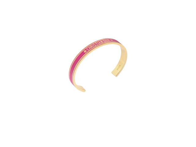 Dior Dior Code Bangle In Gold-Finish Metal And Rani Pink Lacquer - view 2