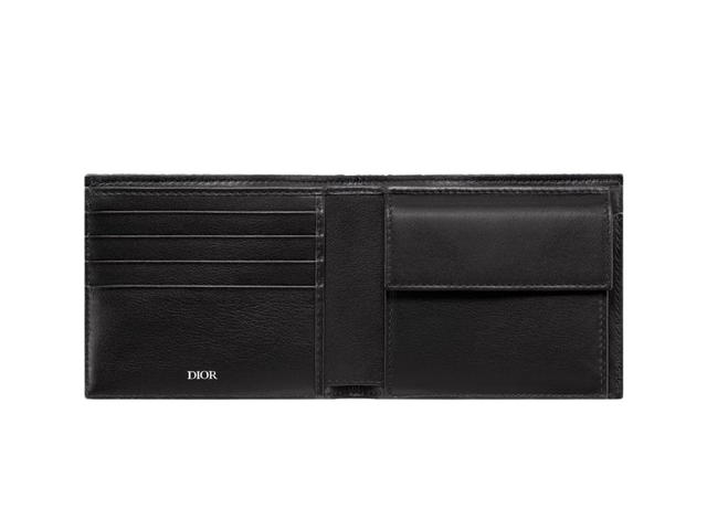 Dior Dior Compact Wallet In Black Dior Oblique Jacquard - view 2