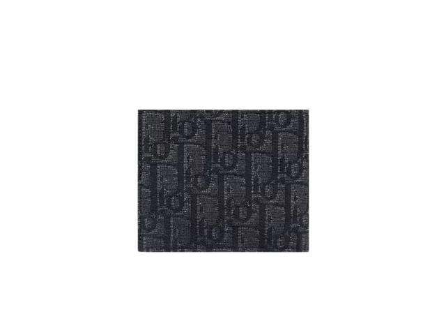 Dior Dior Compact Wallet In Black Dior Oblique Jacquard - view 3