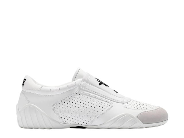 Dior Dior D-Bee Sneakers In White Perforated Calfskin Leather And Suede White (W) - view 1