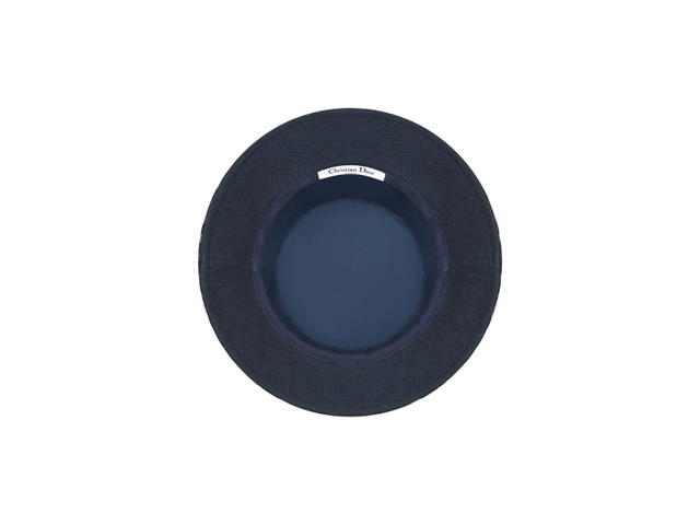 Dior Dior D-Bobby Macrocannage Small Brim Bucket Hat In Beige And Blue Macrocannage Embroidery - view 4