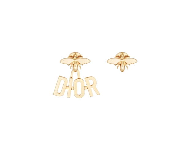 Dior Dior Dio(r)evolution Earrings In Bee Detail Gold-Finish Metal - view 2