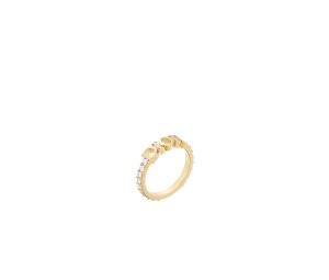 Buy Dior Dio(r)evolution Ring In Gold-Finish Metal And White Crystals at Sasom – Authentic and Ready to Ship
