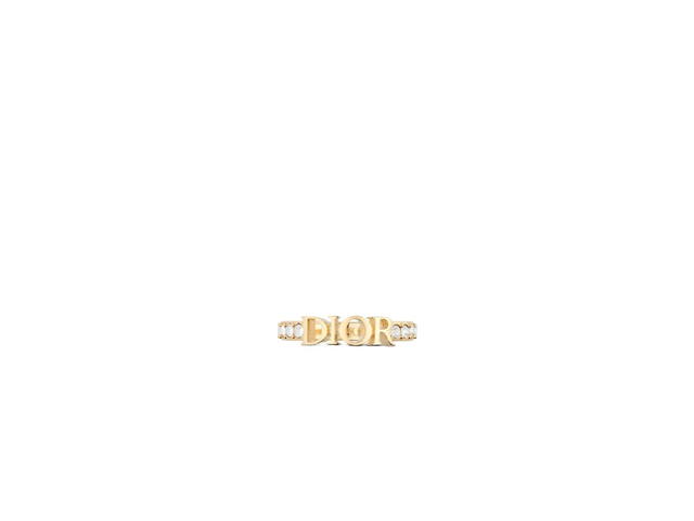 Dior Dior Dio(r)evolution Ring In Gold-Finish Metal And White Crystals - view 2