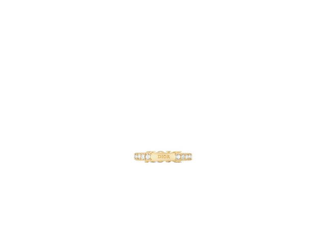 Dior Dior Dio(r)evolution Ring In Gold-Finish Metal And White Crystals - view 4