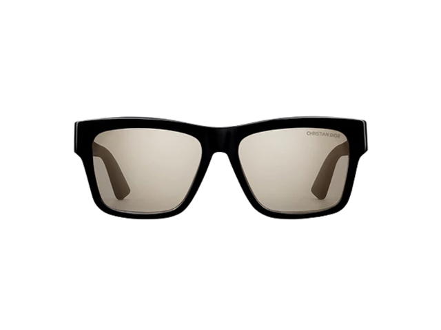 Dior Dior 3D S2f In Black Acetate Frame With Silver Tone Mirrored Lenses - view 1